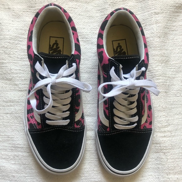 vans pink leopard print